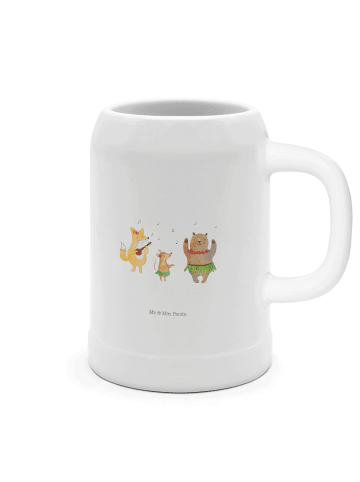 Mr. & Mrs. Panda Bierkrug Waldtiere Aloha ohne Spruch in Weiß