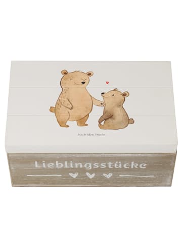 Mr. & Mrs. Panda Holzkiste Bär Großer Bruder ohne Spruch in Weiß