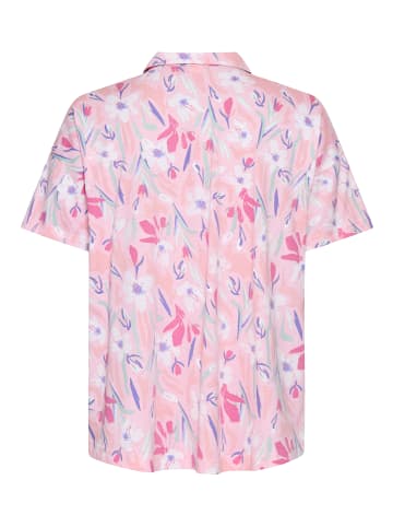VIVANCE DREAMS Pyjamaoberteil in rosa geblümt