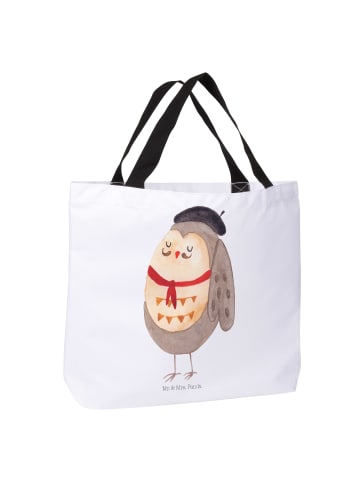 Mr. & Mrs. Panda Tragetasche Eule Frankreich ohne Spruch in Weiß