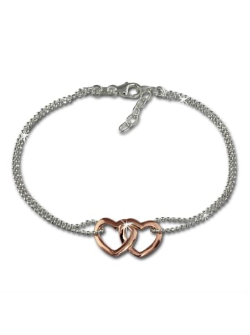 SilberDream Armband Silber 925 Sterling Silber, vergoldet (Roségold 333) ca. 18cm