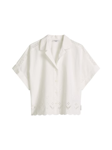 Marc O'Polo DENIM Kurzarm-Spitzenbluse relaxed in Silky White