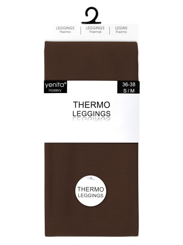 Yenita® THERMO Leggings 2er Pack in braun