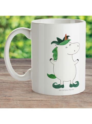 Mr. & Mrs. Panda Plastikbecher Einhorn Joker ohne Spruch in Weiß