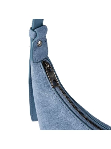 LIEBESKIND BERLIN Ryker Schultertasche XS Leder 28 cm in blue denim suede