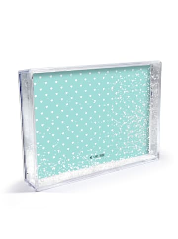 Mr. & Mrs. Panda Acryl-Bilderrahmen Füchse Liebe ohne Spruch in Türkis Pastell