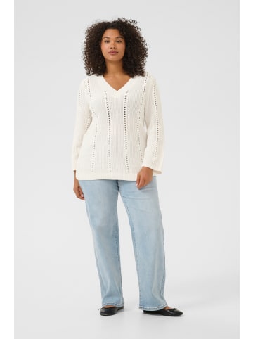 KAFFE curve Strickpullover KClorry in Chalk