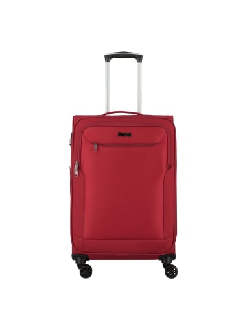 D&N Travel Line 6864 4-Rollen Trolley 66 cm in bordeaux