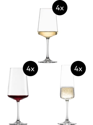 Schott Zwiesel 12-tlg. Wein- & Sektgläser MioVino in in transparent