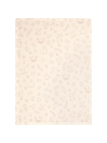 Erwin Müller Baumwolle Geschirrtuch im 4er-Pack in weiß-beige