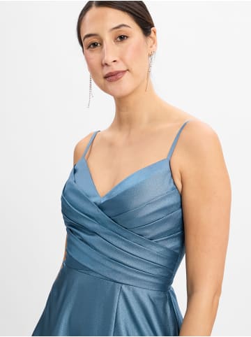 Unique Abendkleid in indigo - 0001