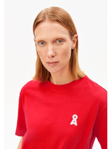 armedangels T-Shirt Iconic A Tarjaa in rot weiß