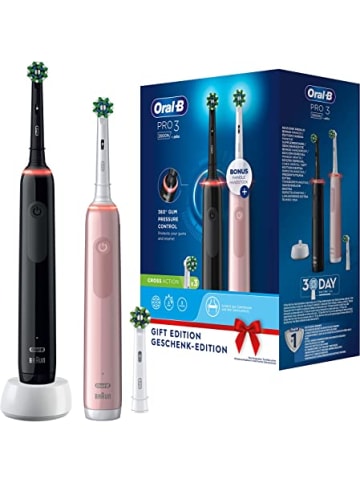 Oral-B Pro 3 Elektrische Zahnbürste in Schwarz