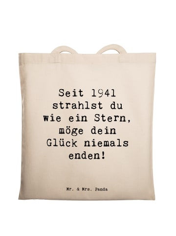 Mr. & Mrs. Panda Umhängetasche Spruch 1941 Geburtstag Stern mit ... in Weiß