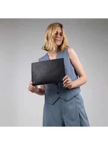 FEYNSINN Leder-Add On Kosmetiktasche echt Leder Kosmetiktasche groß schwarz NEA in schwarz