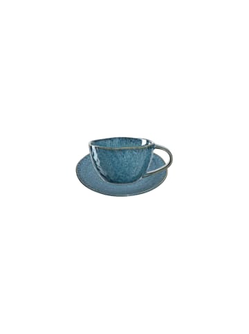 LEONARDO 4er Set Cappuccinotassen Matera 180 ml in Blau