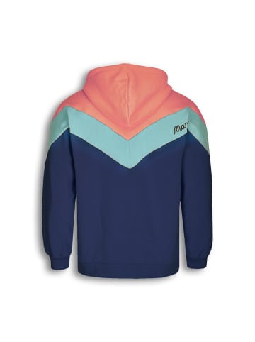 MANITOBER Cut & Sew Sweatjacke in Coral/Mint/Navy