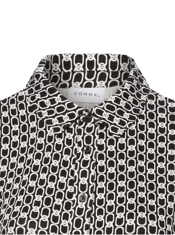 comma Hemdbluse in schwarz weiß