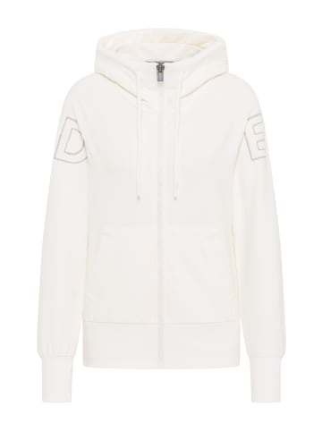 ELBSAND Zip-Jacke mit Kapuze Kaire in Cloud White + Silver Sand