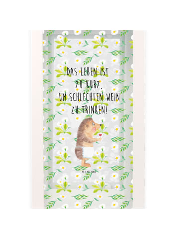 Mr. & Mrs. Panda Kerzenglas Igel Wein mit Spruch in Transparent