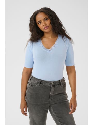 KAFFE curve T-Shirt kurzarm KComia Tight fit in Windsurfer