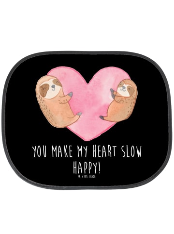 Mr. & Mrs. Panda Sonnenschutz Fenster Auto Faultiere Herz mit Sp... in Schwarz