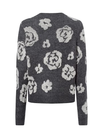 Vila Strickpullover VISiya in grau weiß - 0001