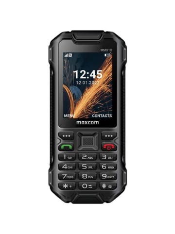 Maxcom Robustes Maxcom-Telefon 4G MM918 Strong VoLTE in Schwarz
