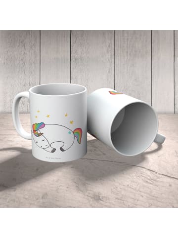 Mr. & Mrs. Panda Kindertasse Einhorn Nacht ohne Spruch in Weiß