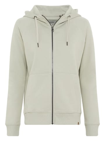 Camel Active Sweatjacke mit Kapuze aus reiner Baumwolle in Grün