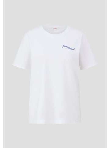 s.Oliver T-Shirt kurzarm in Weiß