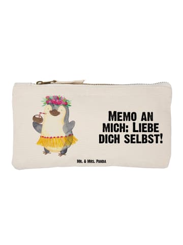 Mr. & Mrs. Panda Pouch Pinguin Kokosnuss mit Spruch in Weiß