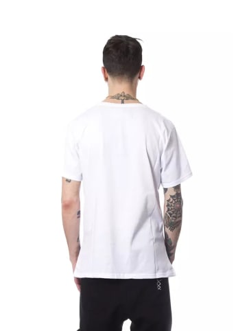 Nicolo Tonetto Grau Weiß Baumwolle Herren T-Shirt