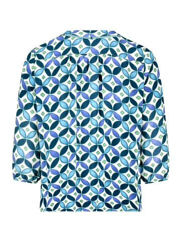 CARTOON Blusenshirt mit Schnürung in Blau/Grün