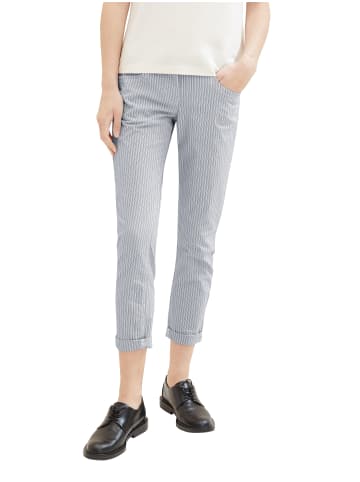 Tom Tailor Hose Cropped Relaxed Stoffhose in Navy