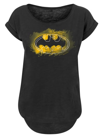 F4NT4STIC Long Cut T-Shirt DC Comics Batman Logo in schwarz