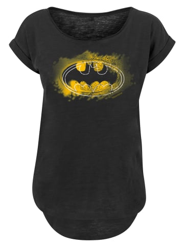 F4NT4STIC Long Cut T-Shirt DC Comics Batman Spray Logo in schwarz