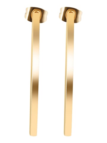 Adeliás Damen Ohrringe – Creole aus Edelstahl in gold