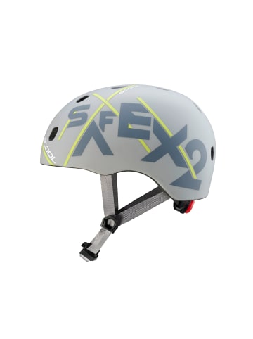 S'COOL safeX 2 Fahrradhelm - S (48-53 cm) / Grey/Yellow