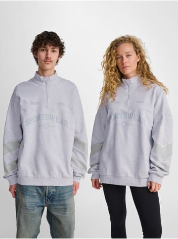 Hummel Reißverschluss Sweatshirt Hmloversized Erwachsene in LIGHT GREY MELANGE