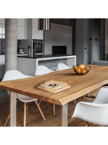 relaxdays Shut The Box Spiel in Natur/ Blau