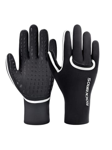 Rockbros Rockbros komplett wasserdichte Fahrradhandschuhe S/M in Schwarz