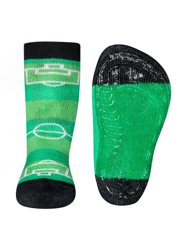 ewers 2er-Set Stoppersocken 2er Pack Fußball in grasgrün/ hell silber mel.