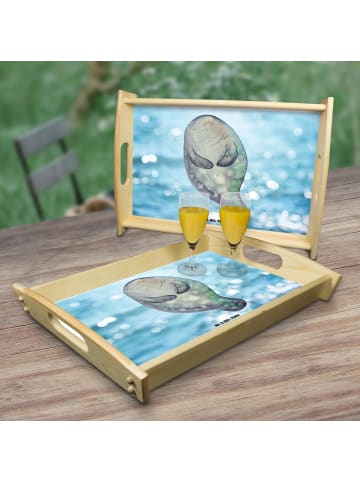 Mr. & Mrs. Panda essenstablett Seekuh Happy ohne Spruch in OZeichenanblue