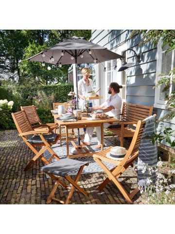 Butlers Sonnenschirm mit Kurbel Ø180cm SIESTA in Anthrazit