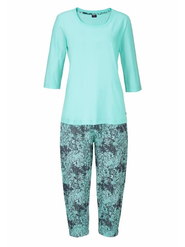 Buffalo Capri-Pyjama in mint-gemustert