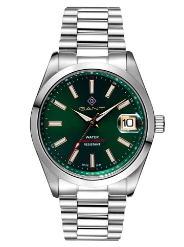 Gant Uhr für Herren Quarz Eastham Stahl/Grün