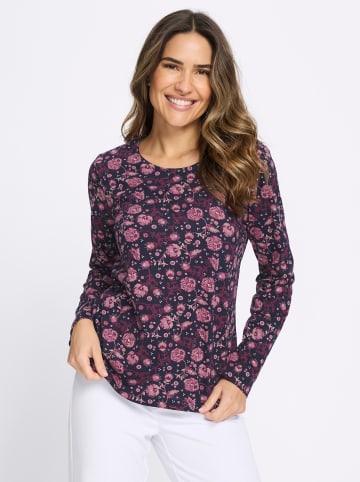 Sieh an! Rundhals-Shirt in marine-erika-bedruckt