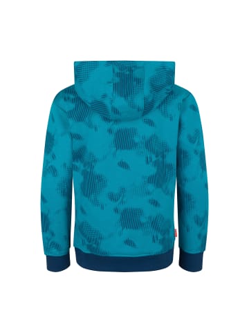 Trollkids Hoodie Lifjell in dark turquoise/madeira blue