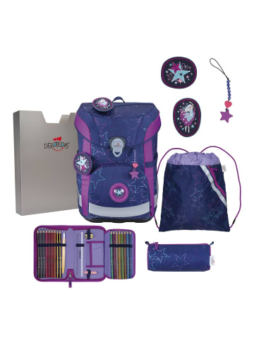 DerDieDas ErgoFlex Easy LED Schulranzen-Set 5-teilig in Dancing Star